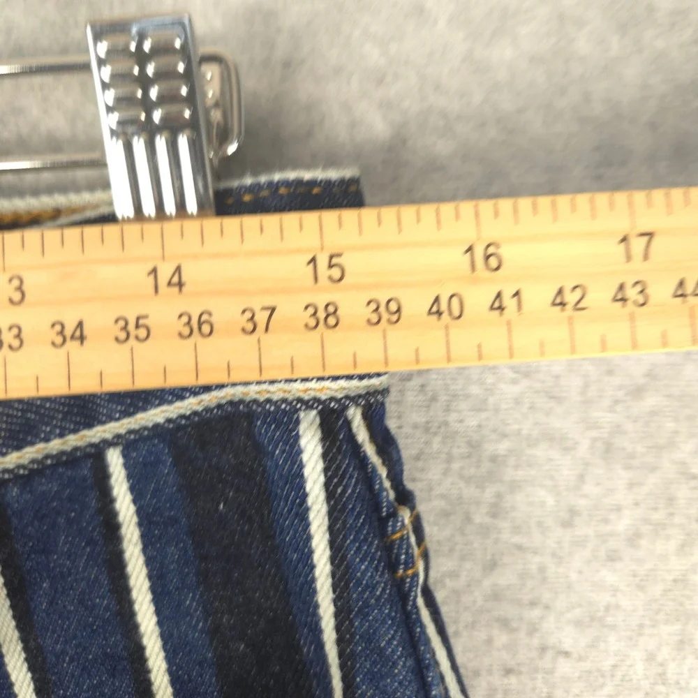 Levis 512 Slim Taper Jeans Mens 30x30 Blue White Vertical Stripe Denim Pants